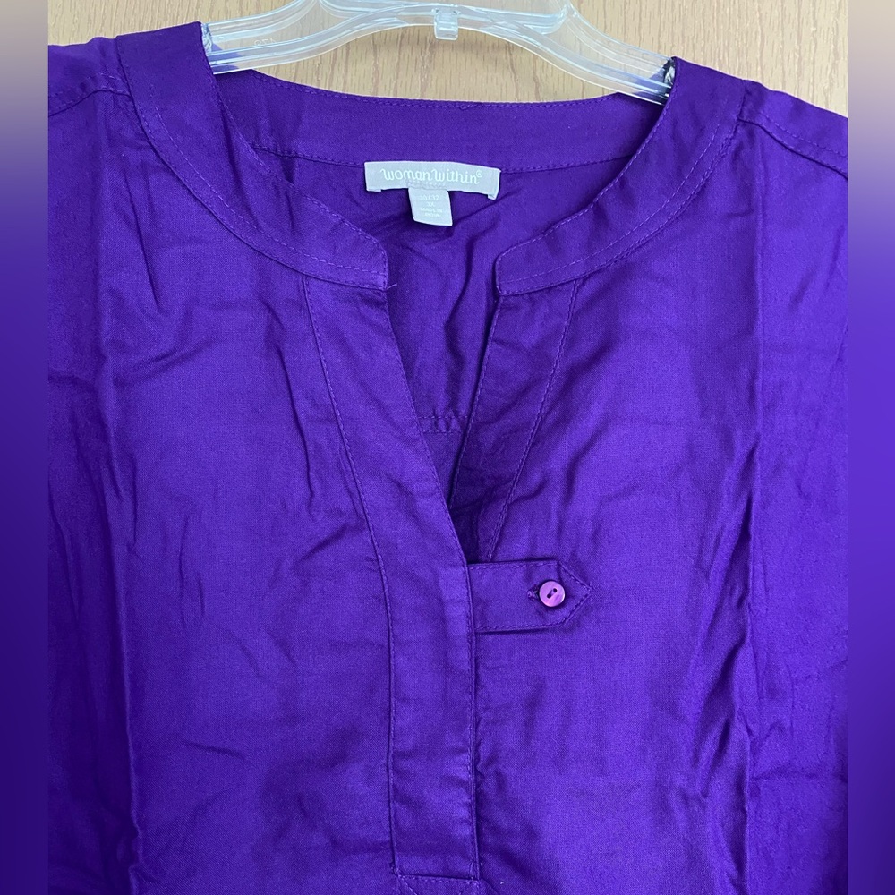 Women’s Within NWT Purple Tunic - plus size 3X - Picture 3 of 9